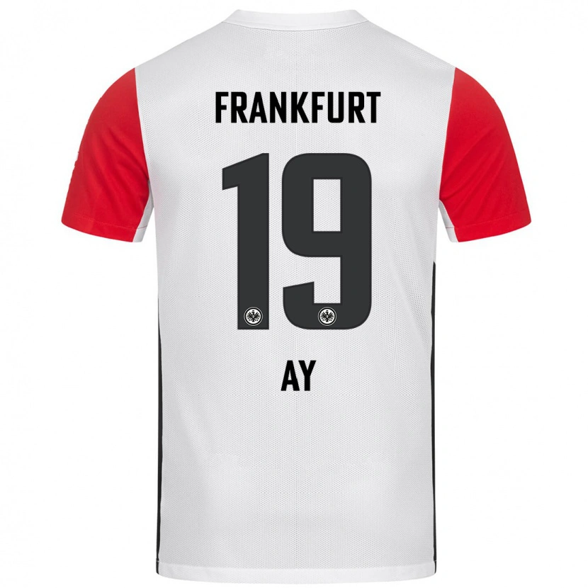 Danxen Mænd Ugur Ay #19 Hvid Rød Hjemmebane Spillertrøjer 2024/25 Trøje T-Shirt