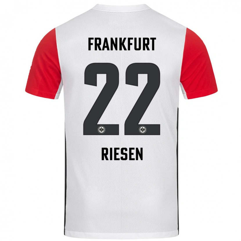 Danxen Mænd Nadine Riesen #22 Hvid Rød Hjemmebane Spillertrøjer 2024/25 Trøje T-Shirt