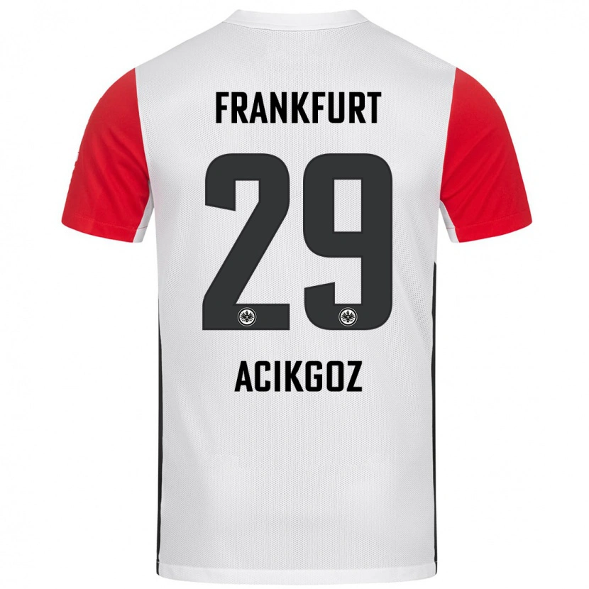 Danxen Mænd Dilara Açıkgöz #29 Hvid Rød Hjemmebane Spillertrøjer 2024/25 Trøje T-Shirt