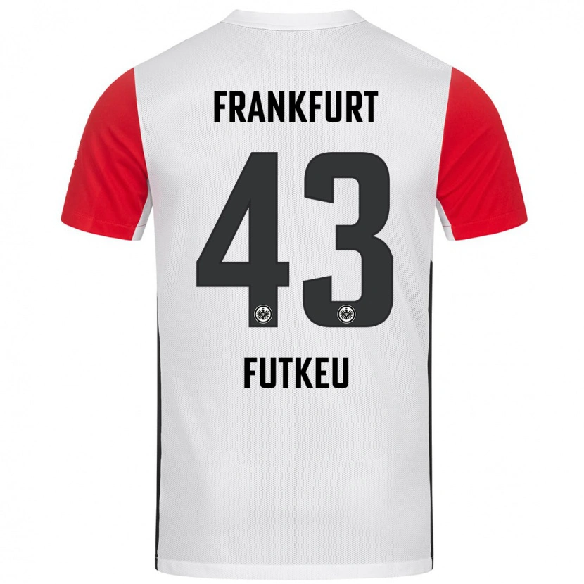 Danxen Mænd Noel Futkeu #43 Hvid Rød Hjemmebane Spillertrøjer 2024/25 Trøje T-Shirt