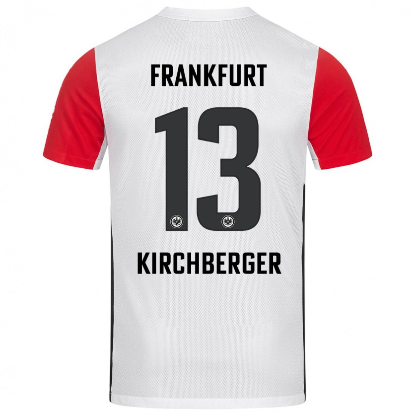 Danxen Mænd Virginia Kirchberger #13 Hvid Rød Hjemmebane Spillertrøjer 2024/25 Trøje T-Shirt