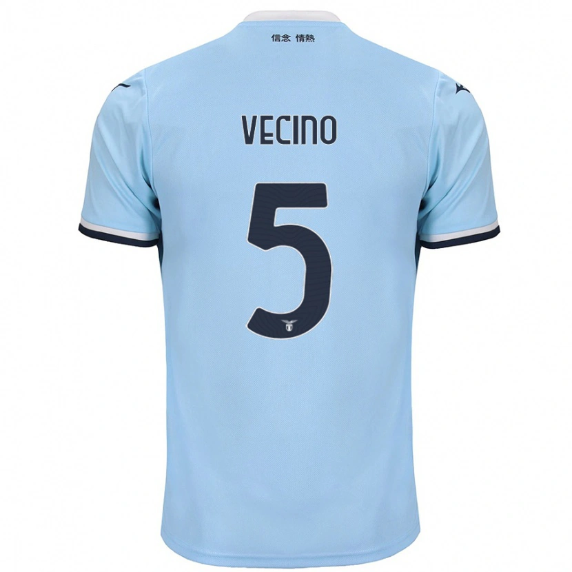 Danxen Mænd Matías Vecino #5 Blå Hjemmebane Spillertrøjer 2024/25 Trøje T-Shirt