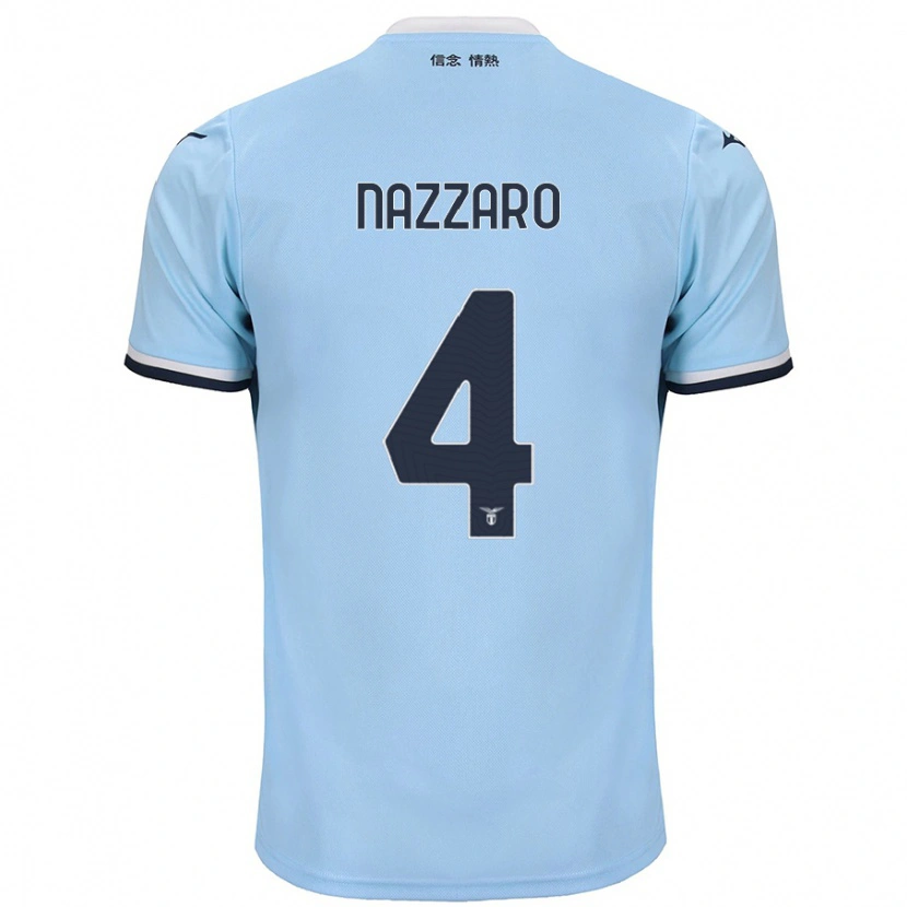 Danxen Mænd Marco Nazzaro #4 Blå Hjemmebane Spillertrøjer 2024/25 Trøje T-Shirt