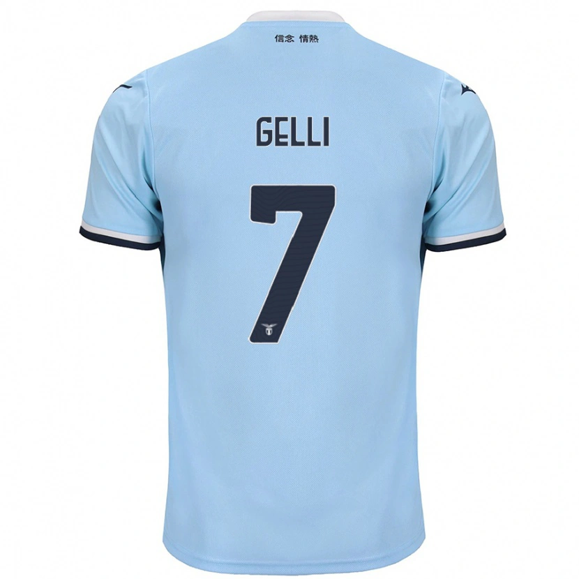 Danxen Mænd Valerio Gelli #7 Blå Hjemmebane Spillertrøjer 2024/25 Trøje T-Shirt