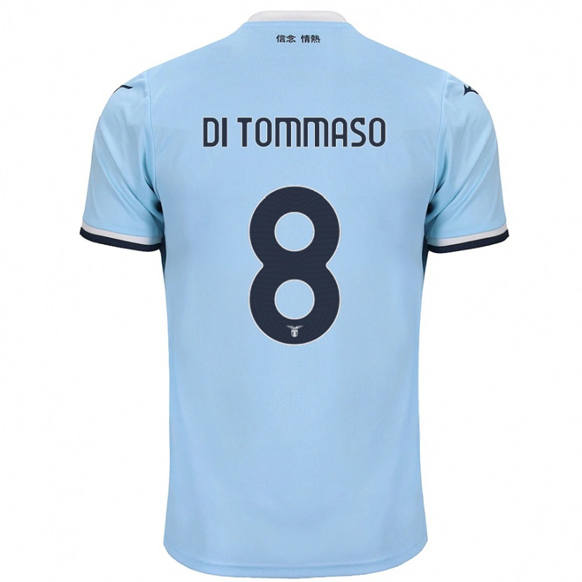 Danxen Mænd Leonardo Di Tommaso #8 Blå Hjemmebane Spillertrøjer 2024/25 Trøje T-Shirt