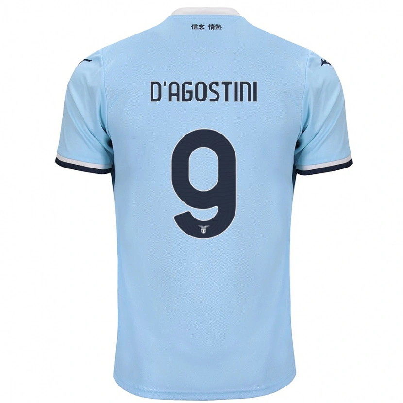 Danxen Mænd Lorenzo D'agostini #9 Blå Hjemmebane Spillertrøjer 2024/25 Trøje T-Shirt