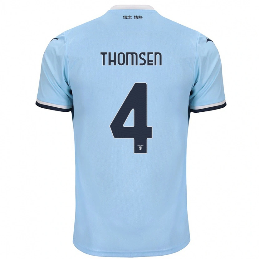 Danxen Mænd Maria Møller Thomsen #4 Blå Hjemmebane Spillertrøjer 2024/25 Trøje T-Shirt