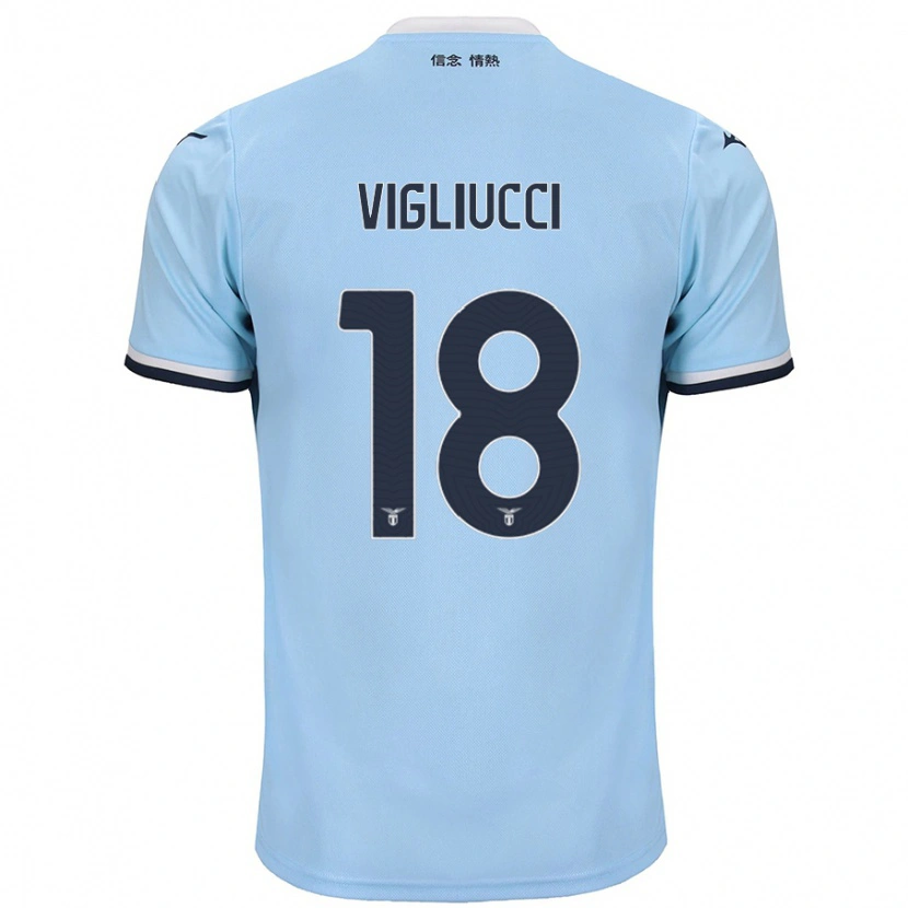 Danxen Mænd Chiara Vigliucci #18 Blå Hjemmebane Spillertrøjer 2024/25 Trøje T-Shirt