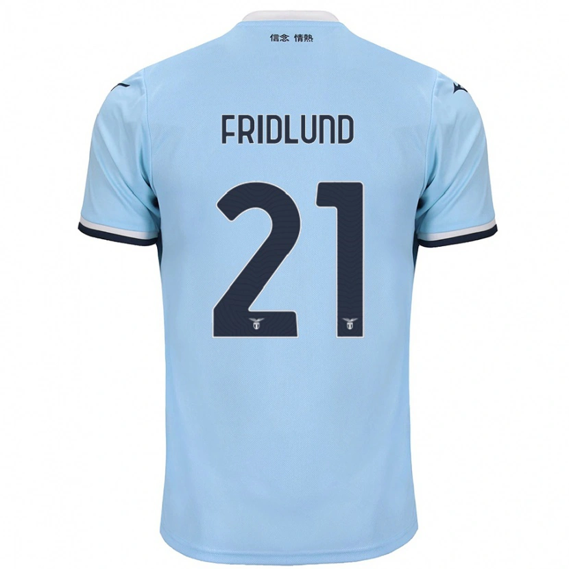 Danxen Mænd Johanne Fridlund #21 Blå Hjemmebane Spillertrøjer 2024/25 Trøje T-Shirt