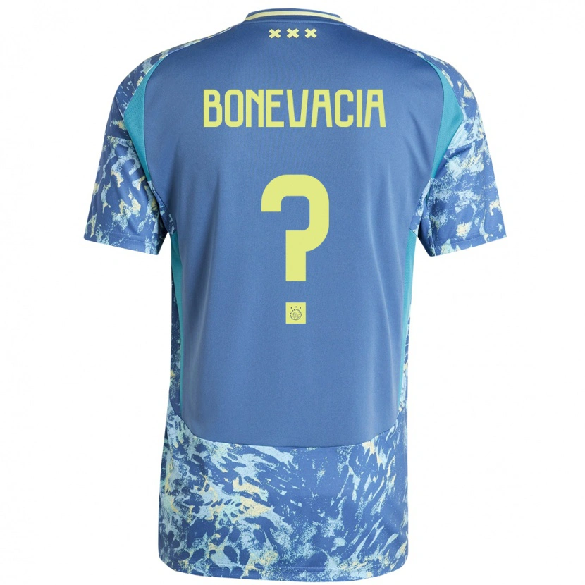 Danxen Mænd Giuliano Bonevacia #0 Grå Blå Gul Udebane Spillertrøjer 2024/25 Trøje T-Shirt
