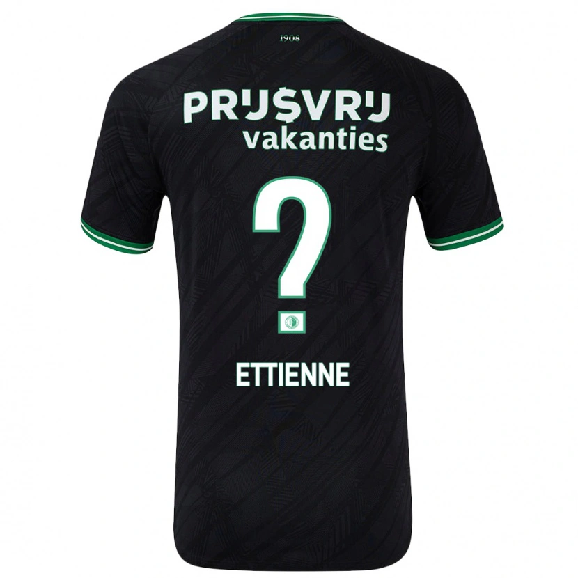 Danxen Mænd Jayden Ettienne #0 Sort Grøn Udebane Spillertrøjer 2024/25 Trøje T-Shirt