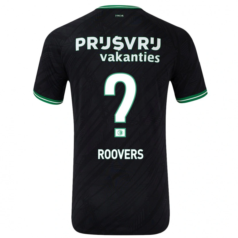 Danxen Mænd Sam Roovers #0 Sort Grøn Udebane Spillertrøjer 2024/25 Trøje T-Shirt