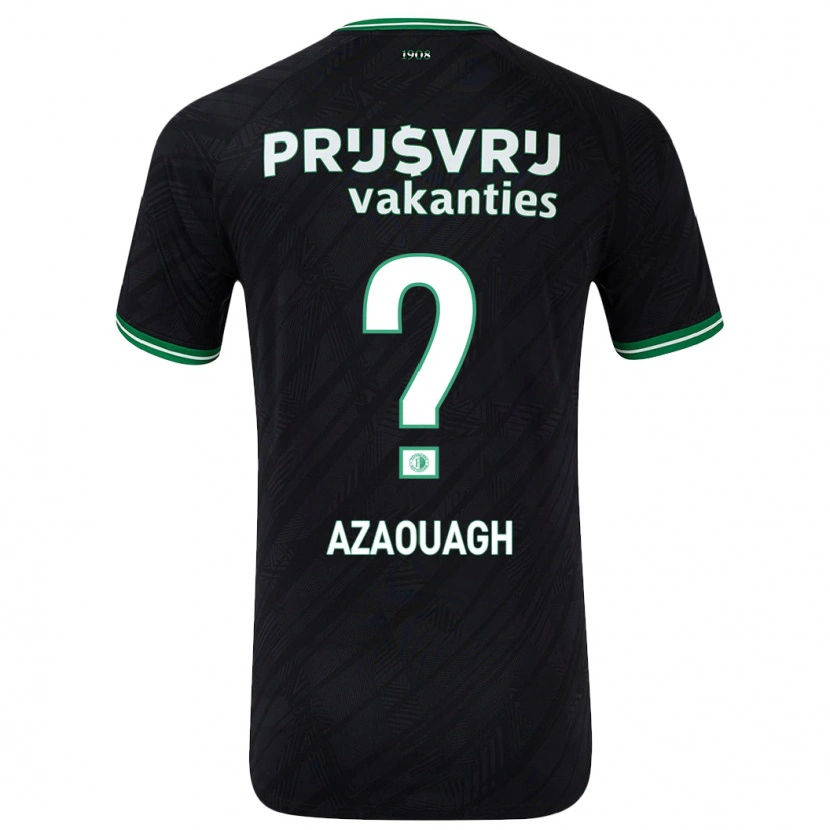 Danxen Mænd Ilias Azaouagh #0 Sort Grøn Udebane Spillertrøjer 2024/25 Trøje T-Shirt