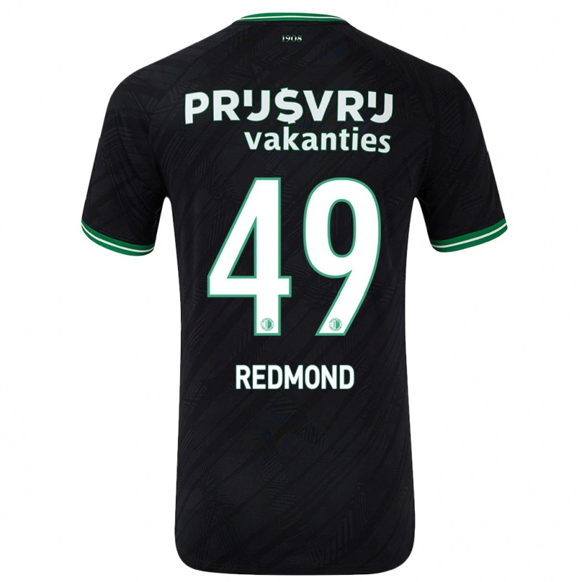 Danxen Mænd Zepiqueno Redmond #49 Sort Grøn Udebane Spillertrøjer 2024/25 Trøje T-Shirt