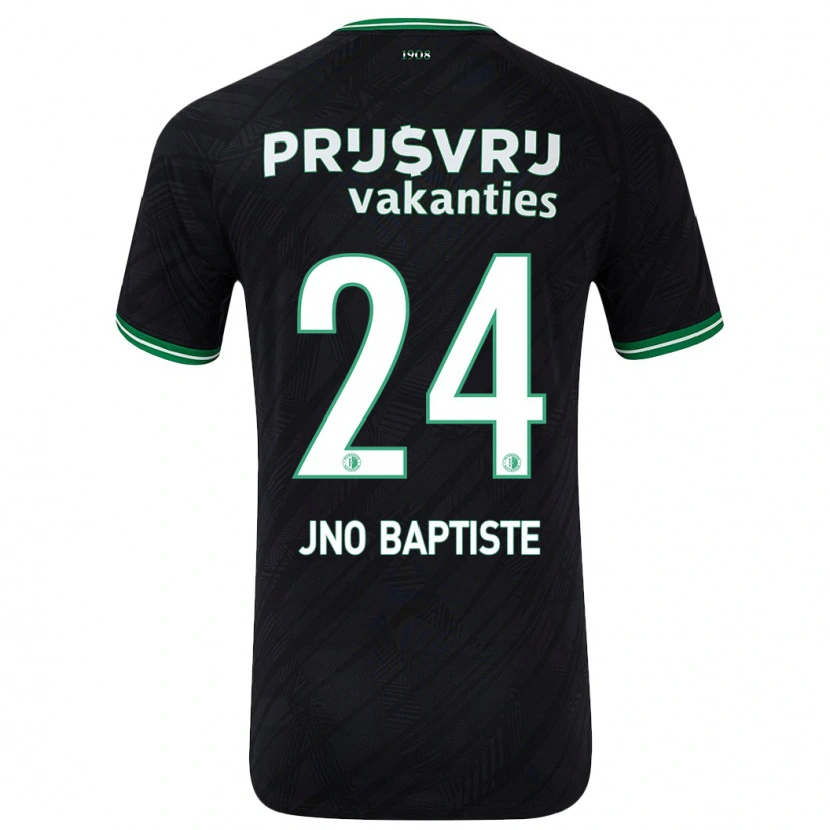 Danxen Mænd Bridget Jno Baptiste #24 Sort Grøn Udebane Spillertrøjer 2024/25 Trøje T-Shirt