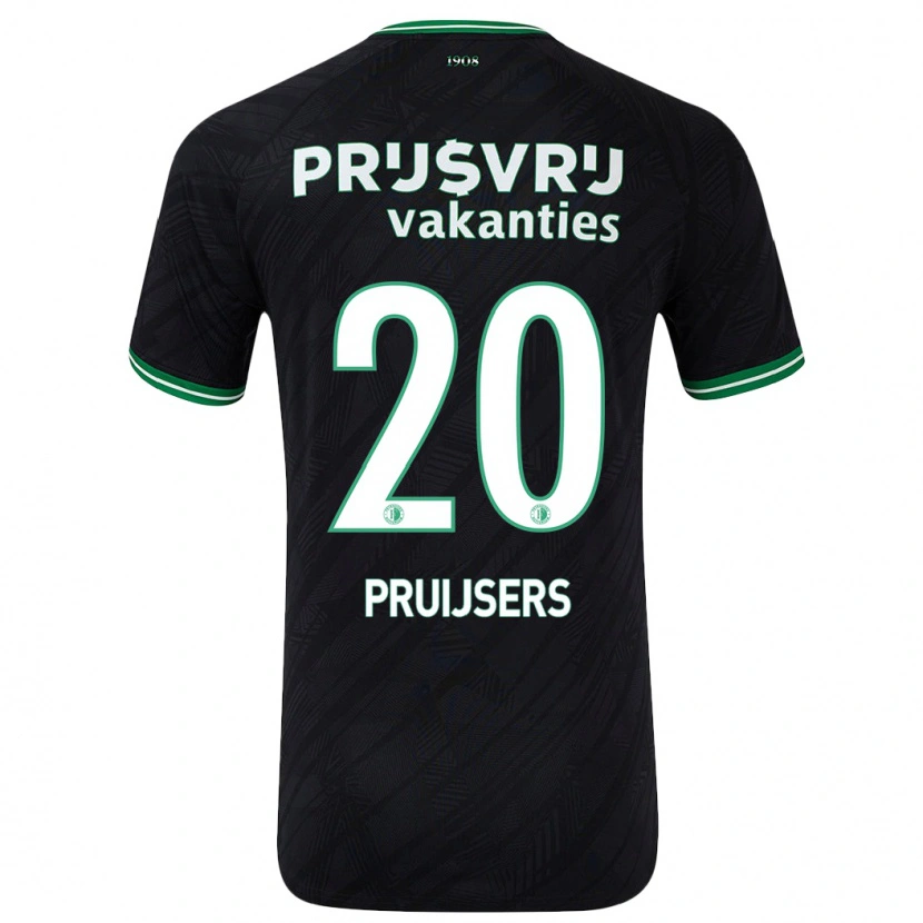 Danxen Mænd Tom Pruijsers #20 Sort Grøn Udebane Spillertrøjer 2024/25 Trøje T-Shirt