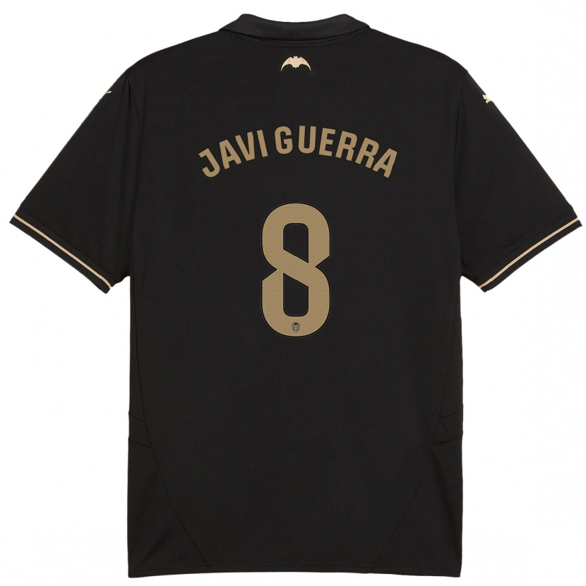 Danxen Mænd Javi Guerra #8 Sort Udebane Spillertrøjer 2024/25 Trøje T-Shirt