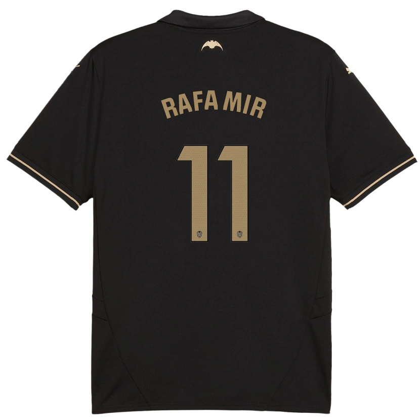 Danxen Mænd Rafa Mir #11 Sort Udebane Spillertrøjer 2024/25 Trøje T-Shirt
