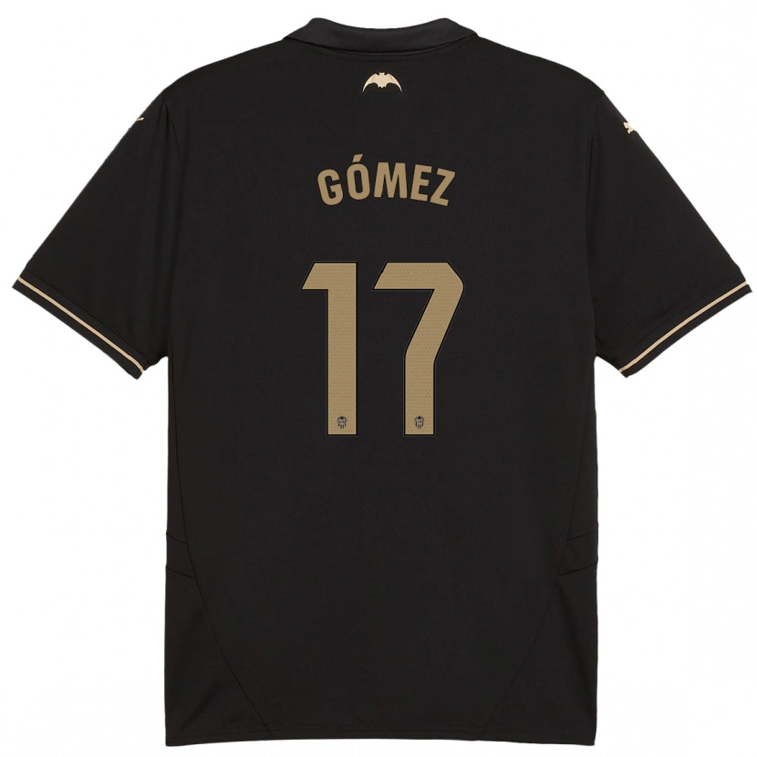 Danxen Mænd Dani Gómez #17 Sort Udebane Spillertrøjer 2024/25 Trøje T-Shirt