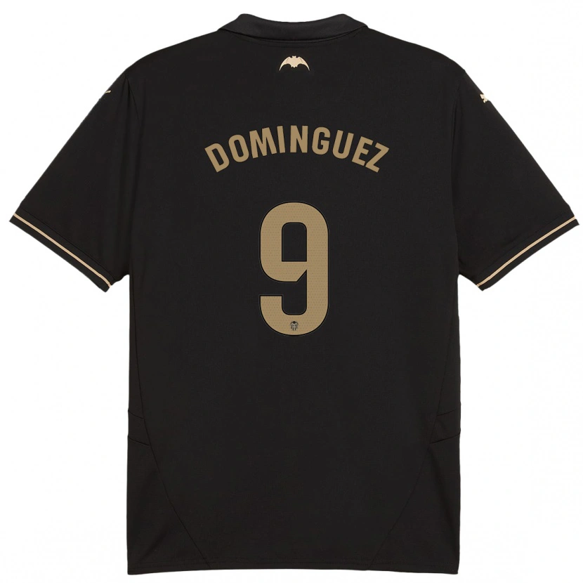 Danxen Mænd Mario Dominguez #9 Sort Udebane Spillertrøjer 2024/25 Trøje T-Shirt