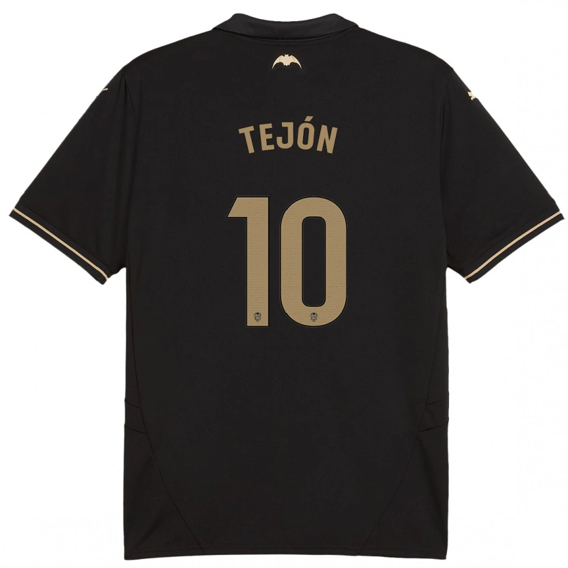 Danxen Mænd Martín Tejón #10 Sort Udebane Spillertrøjer 2024/25 Trøje T-Shirt