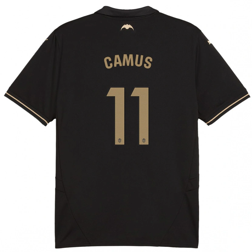 Danxen Mænd Marco Camus #11 Sort Udebane Spillertrøjer 2024/25 Trøje T-Shirt