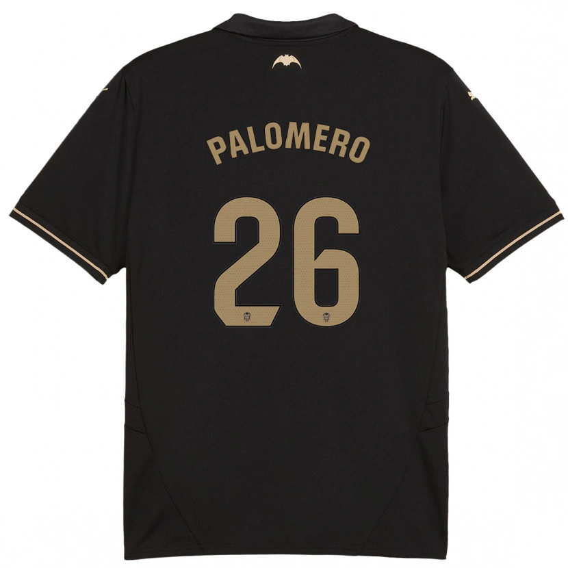 Danxen Mænd Marc Palomero #26 Sort Udebane Spillertrøjer 2024/25 Trøje T-Shirt