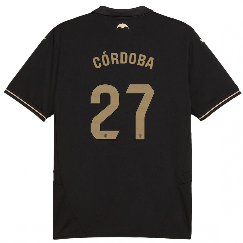 Danxen Mænd Iker Córdoba #27 Sort Udebane Spillertrøjer 2024/25 Trøje T-Shirt
