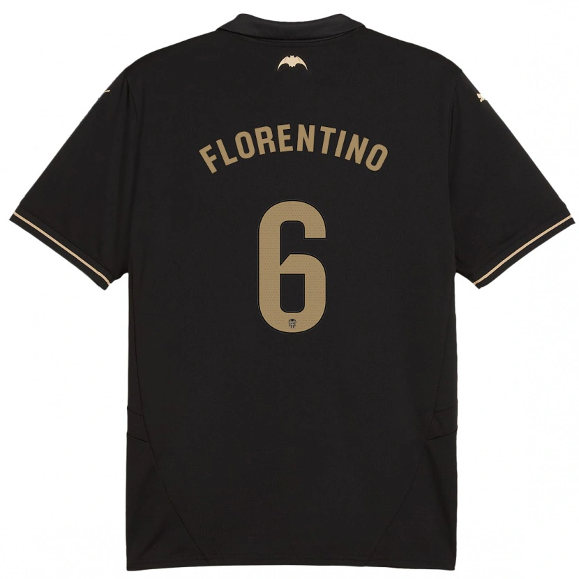 Danxen Mænd Claudia Florentino #6 Sort Udebane Spillertrøjer 2024/25 Trøje T-Shirt