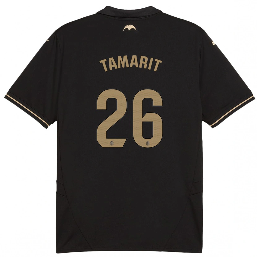 Danxen Mænd Sara Tamarit #26 Sort Udebane Spillertrøjer 2024/25 Trøje T-Shirt