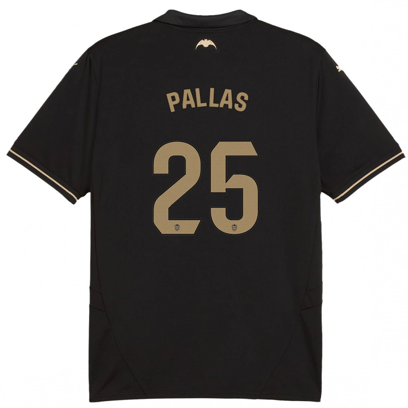 Danxen Mænd Nerea Pallas #25 Sort Udebane Spillertrøjer 2024/25 Trøje T-Shirt