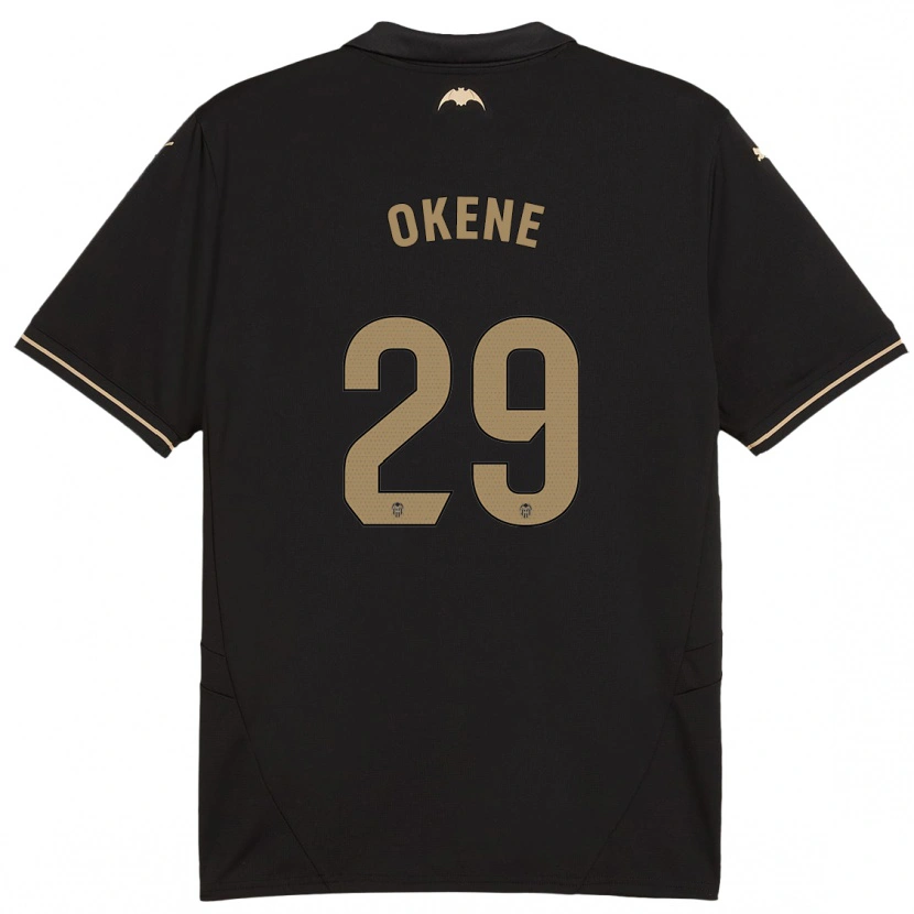 Danxen Mænd Andrea Okene #29 Sort Udebane Spillertrøjer 2024/25 Trøje T-Shirt