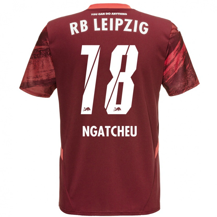 Danxen Mænd Yohan Ngatcheu #18 Bourgogne Udebane Spillertrøjer 2024/25 Trøje T-Shirt