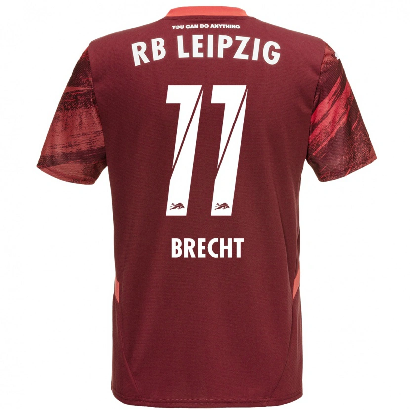 Danxen Mænd Barbara Brecht #11 Bourgogne Udebane Spillertrøjer 2024/25 Trøje T-Shirt
