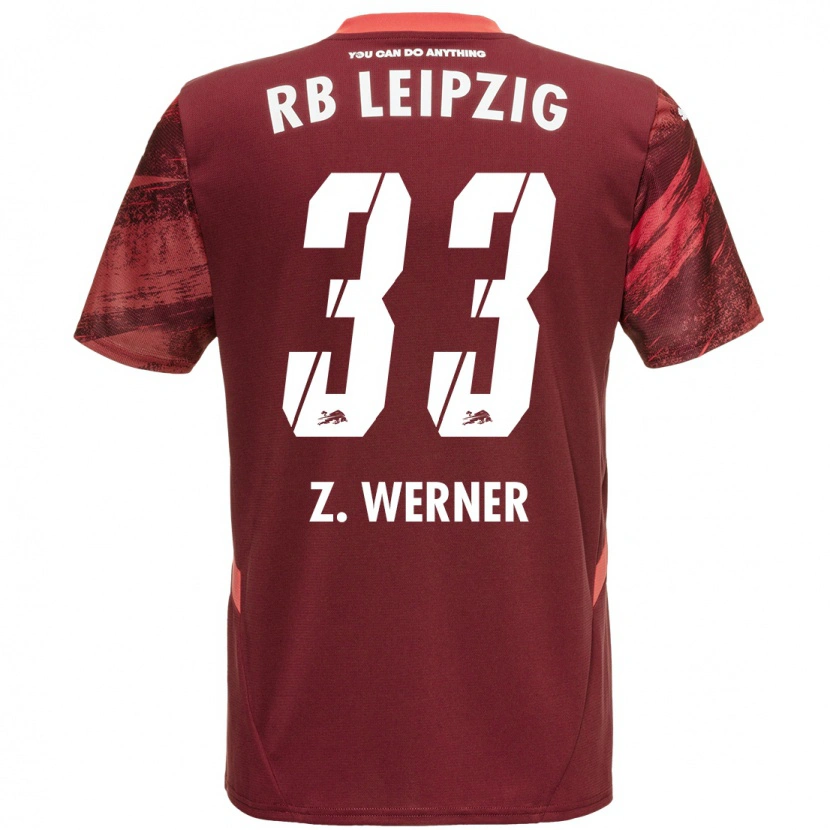 Danxen Mænd Zoé Werner #33 Bourgogne Udebane Spillertrøjer 2024/25 Trøje T-Shirt