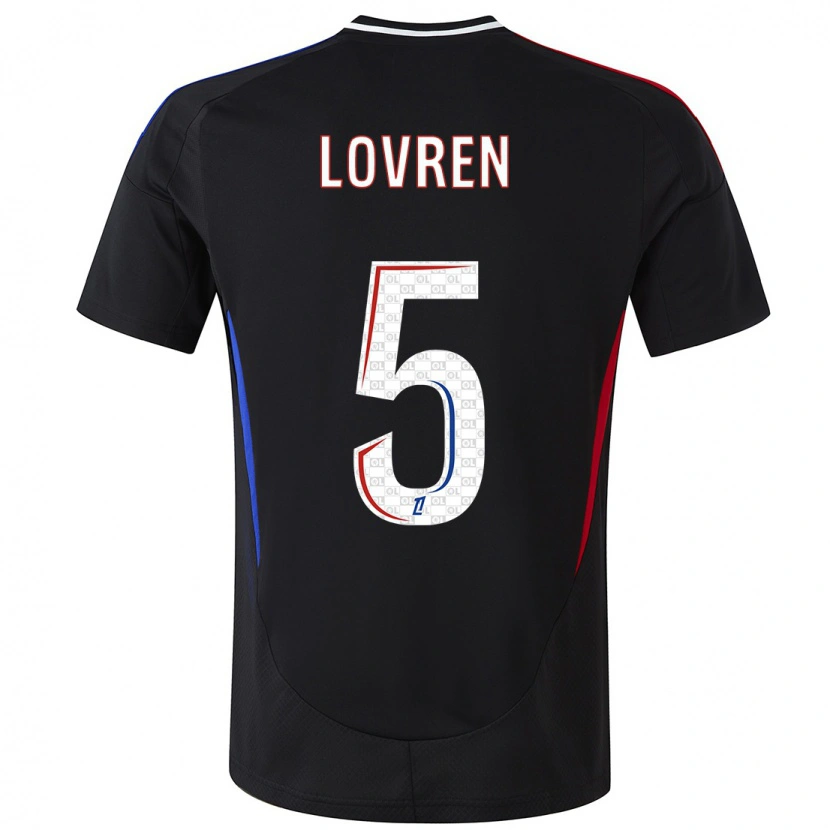 Danxen Mænd Dejan Lovren #5 Sort Udebane Spillertrøjer 2024/25 Trøje T-Shirt