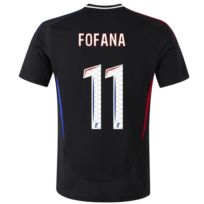 Danxen Mænd Malick Fofana #11 Sort Udebane Spillertrøjer 2024/25 Trøje T-Shirt