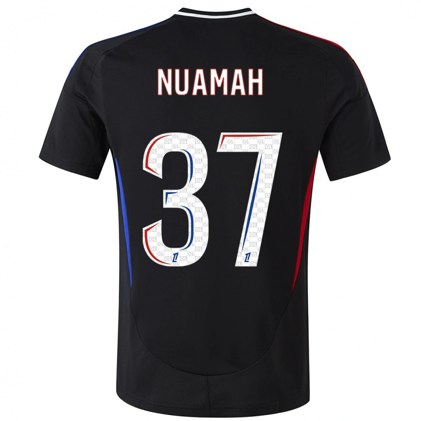 Danxen Mænd Ernest Nuamah #37 Sort Udebane Spillertrøjer 2024/25 Trøje T-Shirt