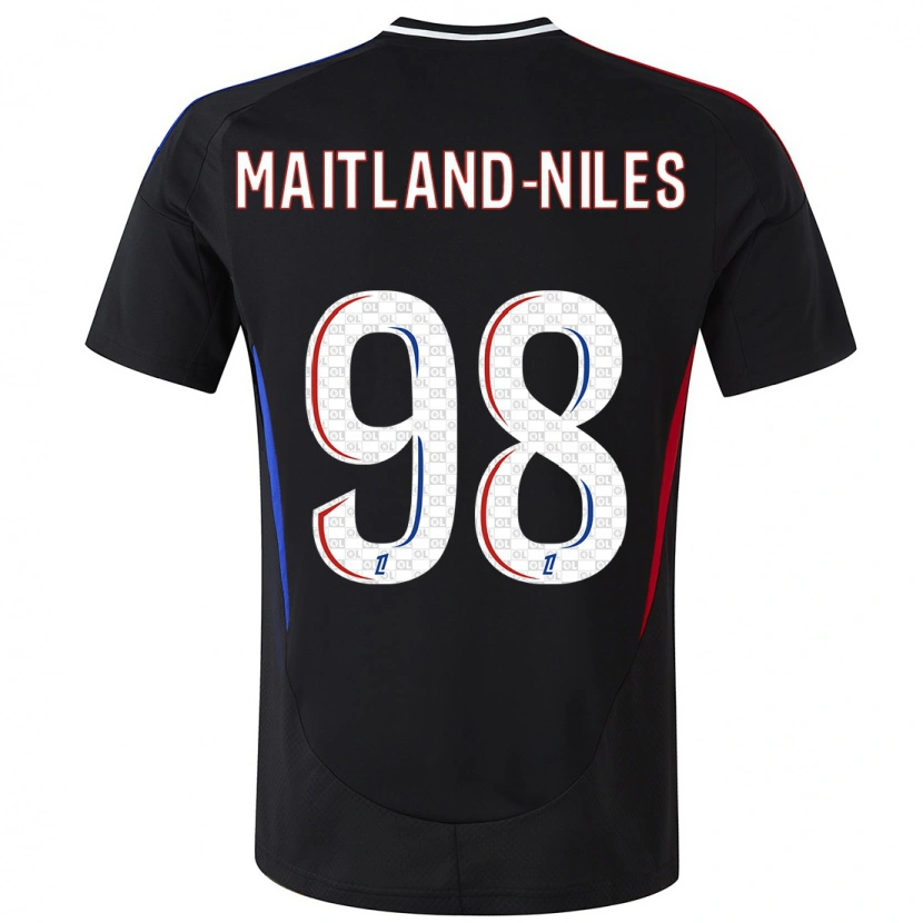 Danxen Mænd Ainsley Maitland-Niles #98 Sort Udebane Spillertrøjer 2024/25 Trøje T-Shirt