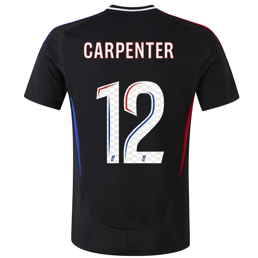 Danxen Mænd Ellie Carpenter #12 Sort Udebane Spillertrøjer 2024/25 Trøje T-Shirt