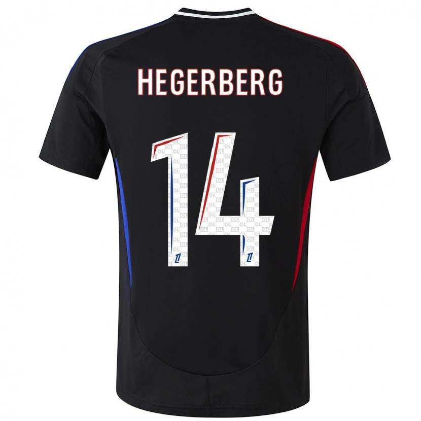 Danxen Mænd Ada Hegerberg #14 Sort Udebane Spillertrøjer 2024/25 Trøje T-Shirt