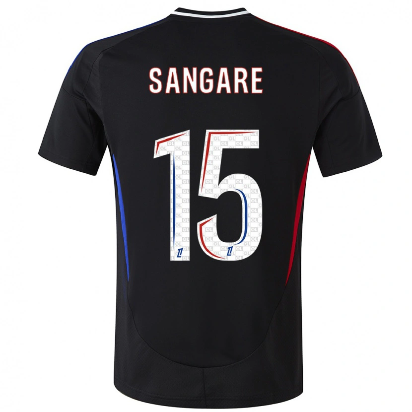 Danxen Mænd Wassa Sangaré #15 Sort Udebane Spillertrøjer 2024/25 Trøje T-Shirt