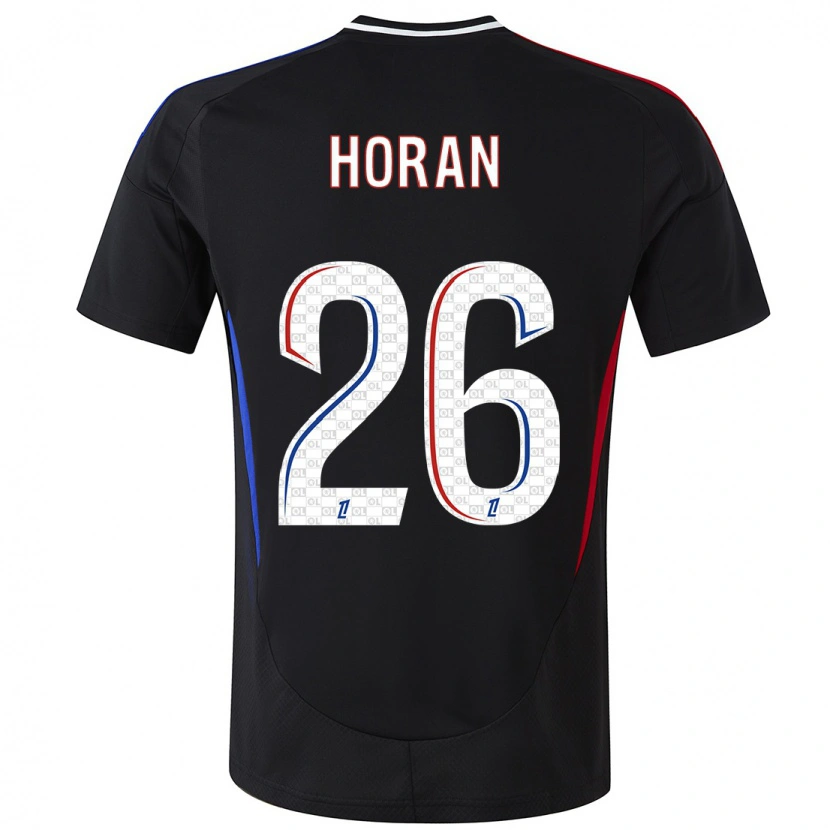 Danxen Mænd Lindsey Horan #26 Sort Udebane Spillertrøjer 2024/25 Trøje T-Shirt