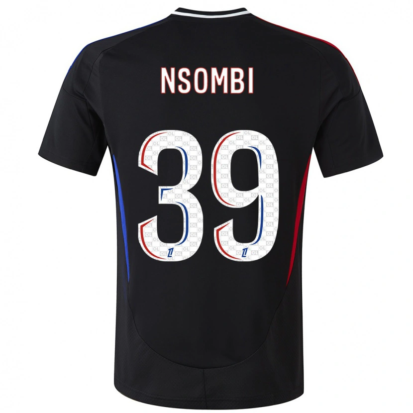 Danxen Mænd Gael Nsombi #39 Sort Udebane Spillertrøjer 2024/25 Trøje T-Shirt