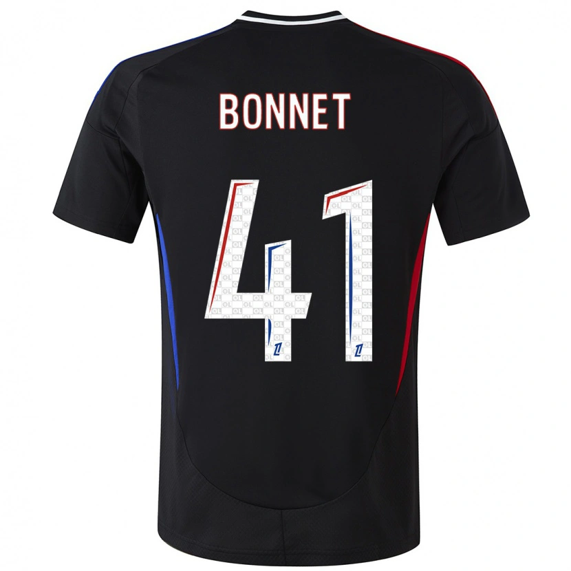 Danxen Mænd Noam Bonnet #41 Sort Udebane Spillertrøjer 2024/25 Trøje T-Shirt