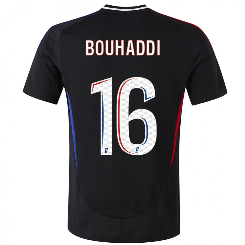 Danxen Mænd Sarah Bouhaddi #16 Sort Udebane Spillertrøjer 2024/25 Trøje T-Shirt