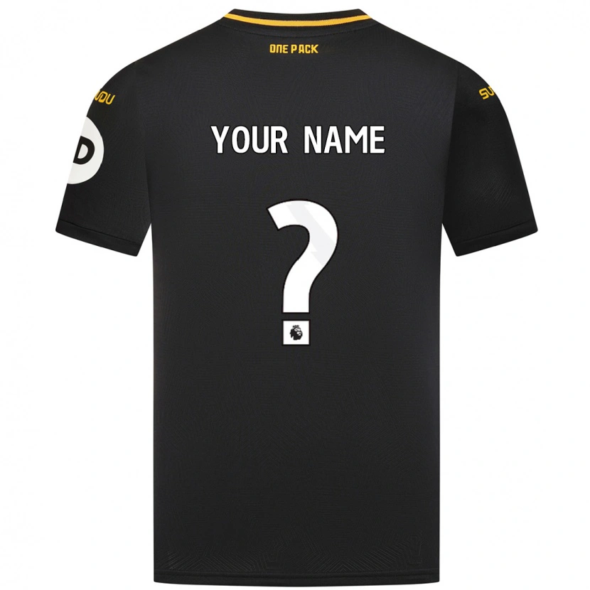 Danxen Mænd Dit Navn #0 Sort Udebane Spillertrøjer 2024/25 Trøje T-Shirt