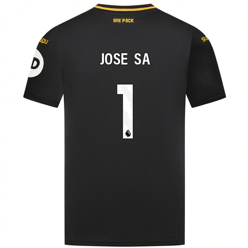 Danxen Mænd José Sá #1 Sort Udebane Spillertrøjer 2024/25 Trøje T-Shirt