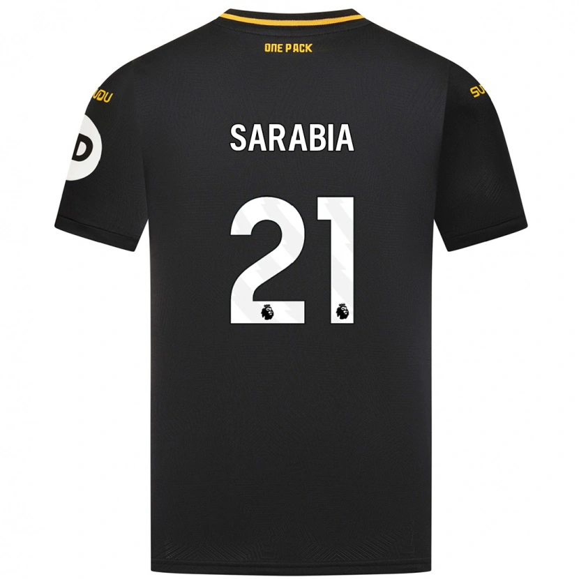 Danxen Mænd Pablo Sarabia #21 Sort Udebane Spillertrøjer 2024/25 Trøje T-Shirt