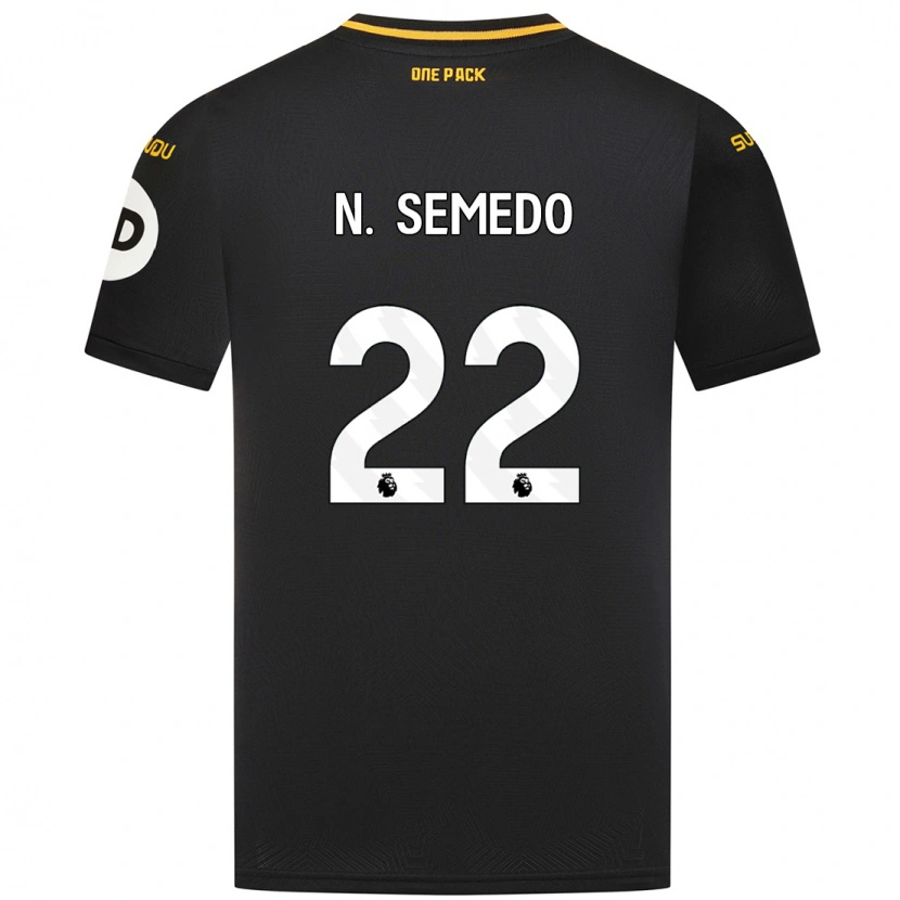 Danxen Mænd Nélson Semedo #22 Sort Udebane Spillertrøjer 2024/25 Trøje T-Shirt